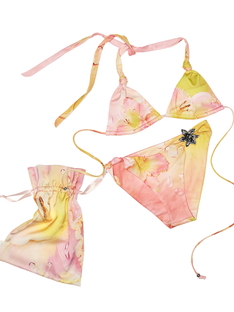 Floral Print Twist Bikini【s0000012411】