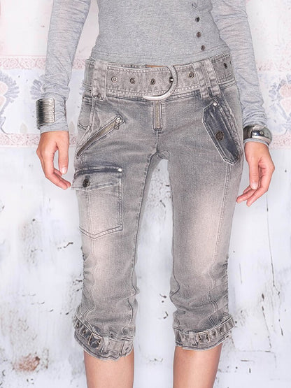 Polished White Pleated Denim Pant【s0000016056】