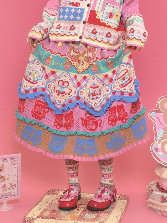 Vintage Peplum Knit Skirt【s0000011327】