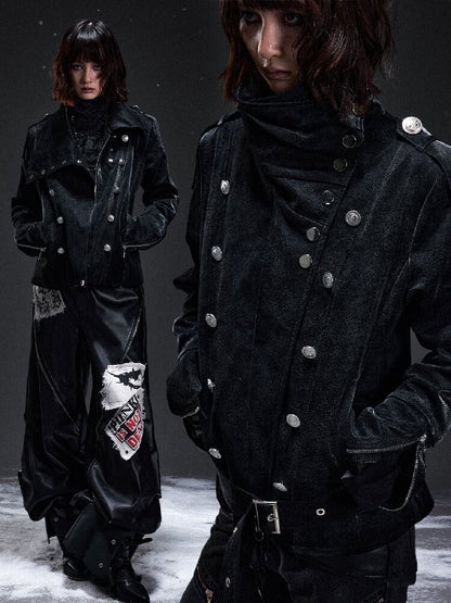 Dark Court Suede Slim Jacket【s0000019296】