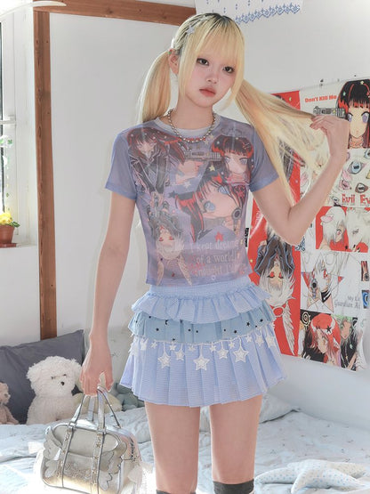 KillAngel Short Sleeve Mesh T-Shirt【s0000012330】