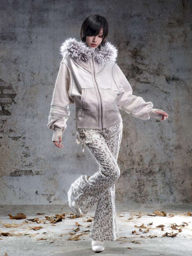 Straight-Leg Flared Low-Rise Pants【s0000014487】