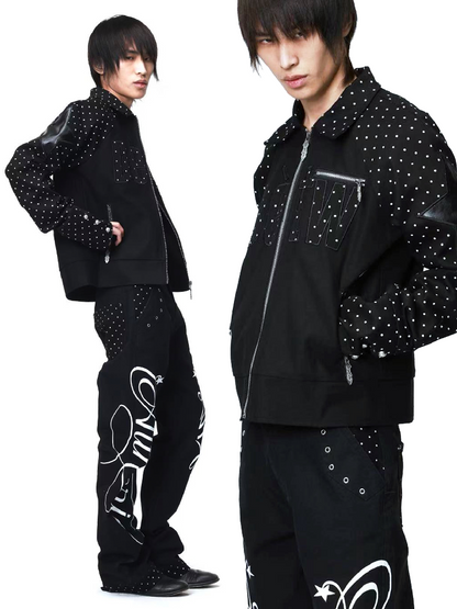 Retro Polka Dot Applique Jacket【s0000018208】