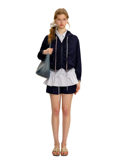 Mesh Hooded Color Blocked Jacket【s0000017417】