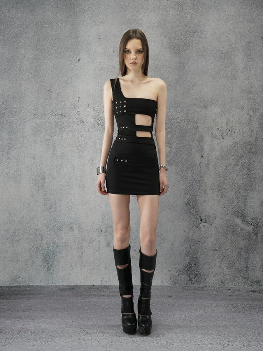 Hollow Rivet Irregular Skirt【s0000016950】