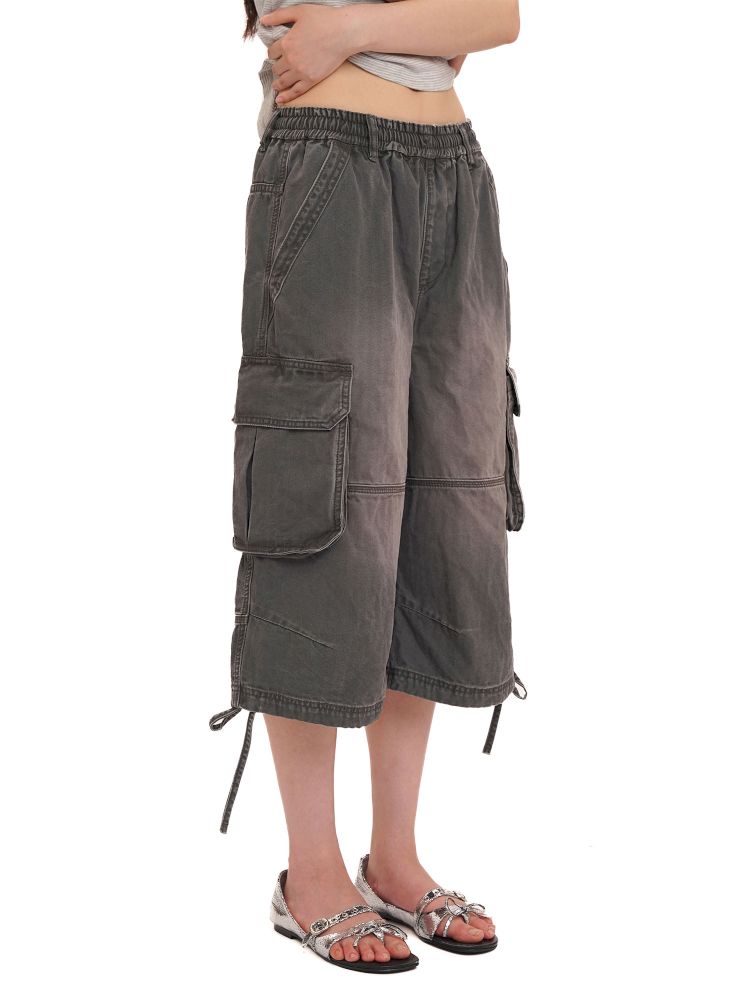 Adjustable workwear seven-minute pants【s0000013428】