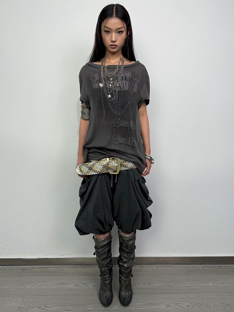 Haren Lantern Five Points Skirt Pants【s0000012209】