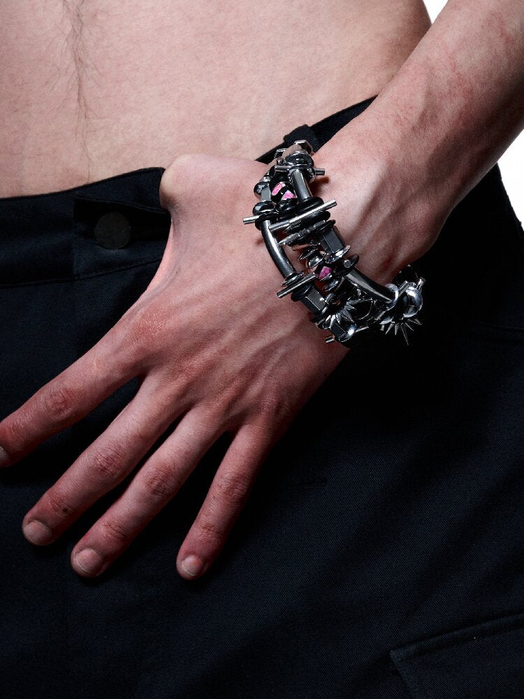 Heavy Crafted Metal Punk Necklace【s0000018861】