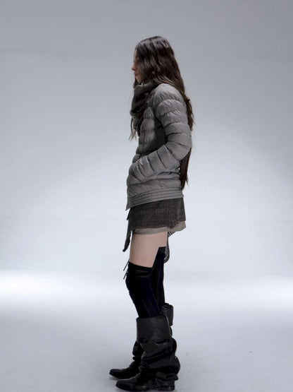 Original Pile Collar Slim Short Down Jacket【s0000014710】