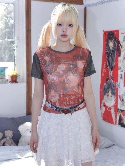 KillAngel Short Sleeve Mesh T-Shirt【s0000012329】