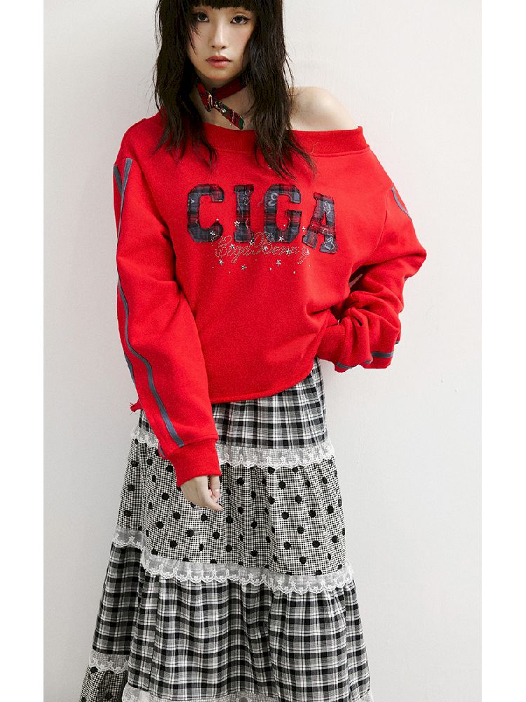 Large Hem A-line Long Half Skirt【s0000011420】