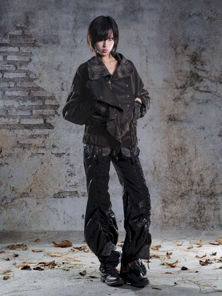 Oversized Fleece-Lined Flight Jacket【s0000014483】