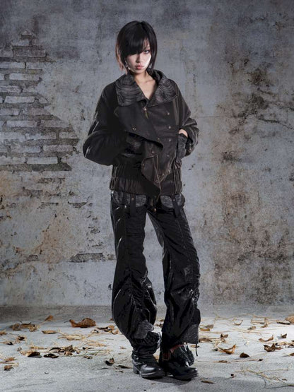 Oversized Fleece-Lined Flight Jacket【s0000014483】