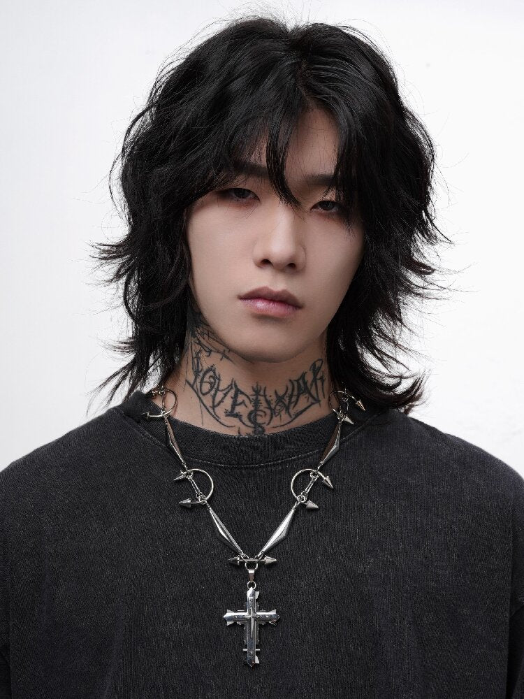 Mechanical Fragments Punk Heavy Necklace【s0000018972】