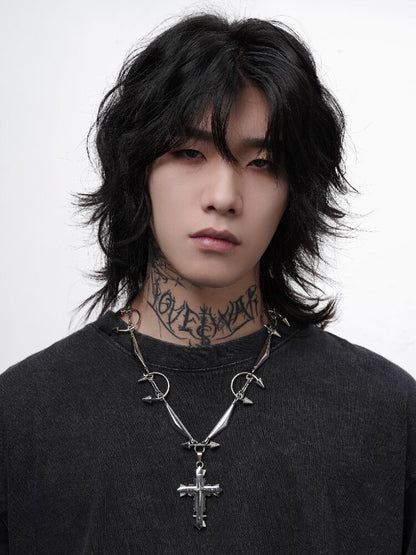 Mechanical Fragments Punk Heavy Necklace【s0000018972】