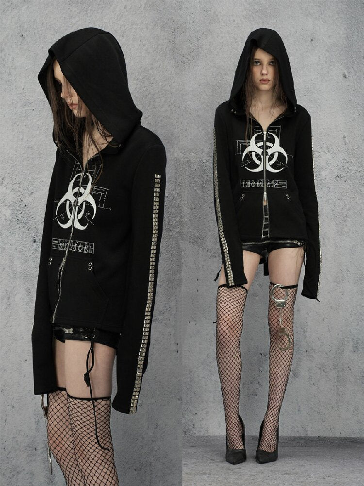 Rivet Radiation Print Cardigan【s0000016944】