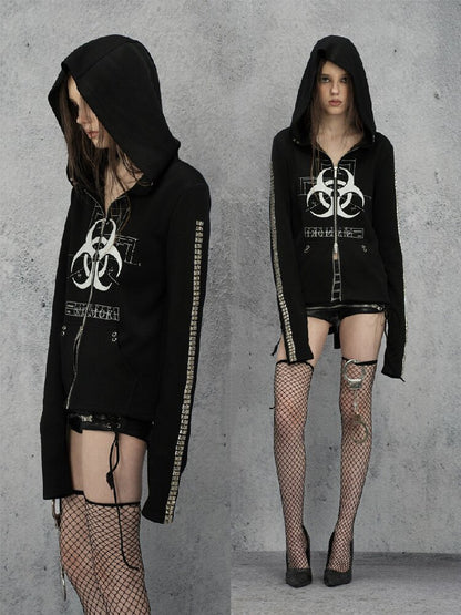 Rivet Radiation Print Cardigan【s0000016944】