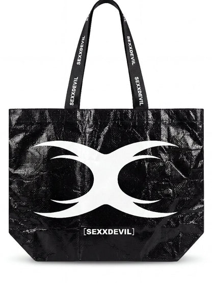 Large Capacity Logo Print Woven Bag【s0000018567】