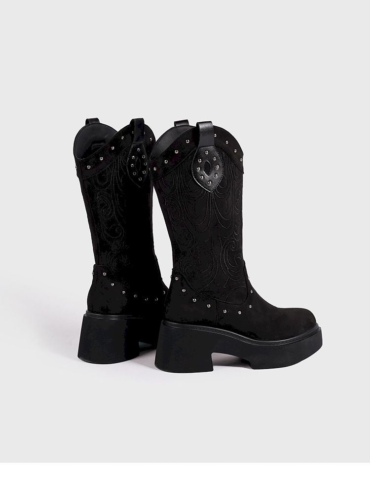 Thick Bottom Western Boots【s0000013764】