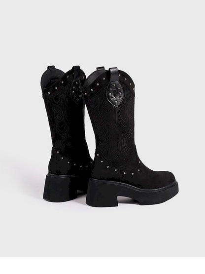 Thick Bottom Western Boots【s0000013764】