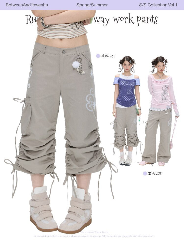 Vine Shirring Pleats Cargo Pants【s0000016376】