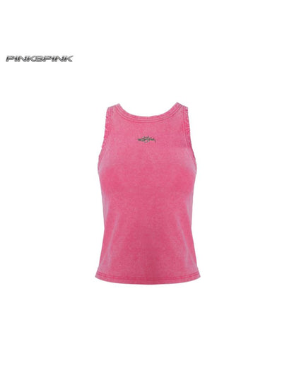 Metal logo elastic slim-fit top【s0000012973】