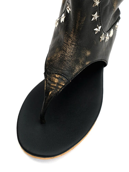 Cowhide Star Nail Herringbone Boot【s0000016439】