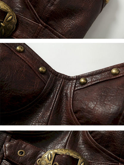 Slimming Wrap Short Leather Breastplate【s0000011827】