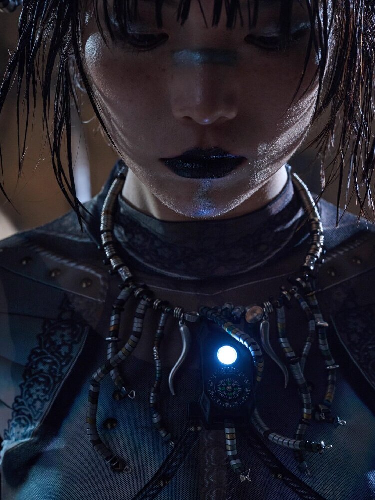 Wasteland Tech Beaded Choker【s0000018896】