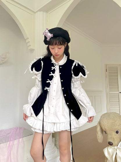 Removable Sleeve Love Velvet Top Jacket【s0000011338】