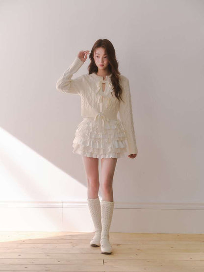 Patchwork Lace Mini Skirt【s0000014613】