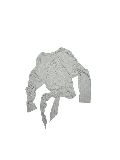 스터드 둥근 목이 긴 소매 티셔츠 [S0000011610]