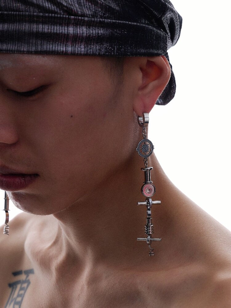 Mechanical Heavy Dark Punk Earrings【s0000018844】