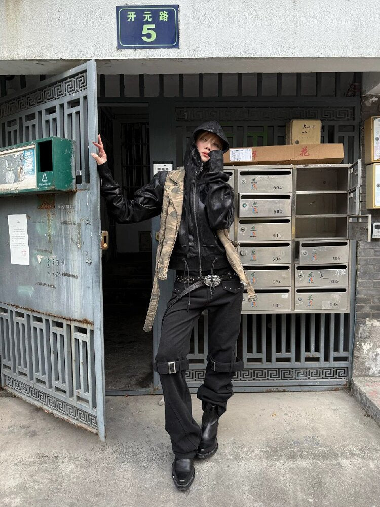 Washed Denim Metal Zip Stacking Jeans【s0000018189】