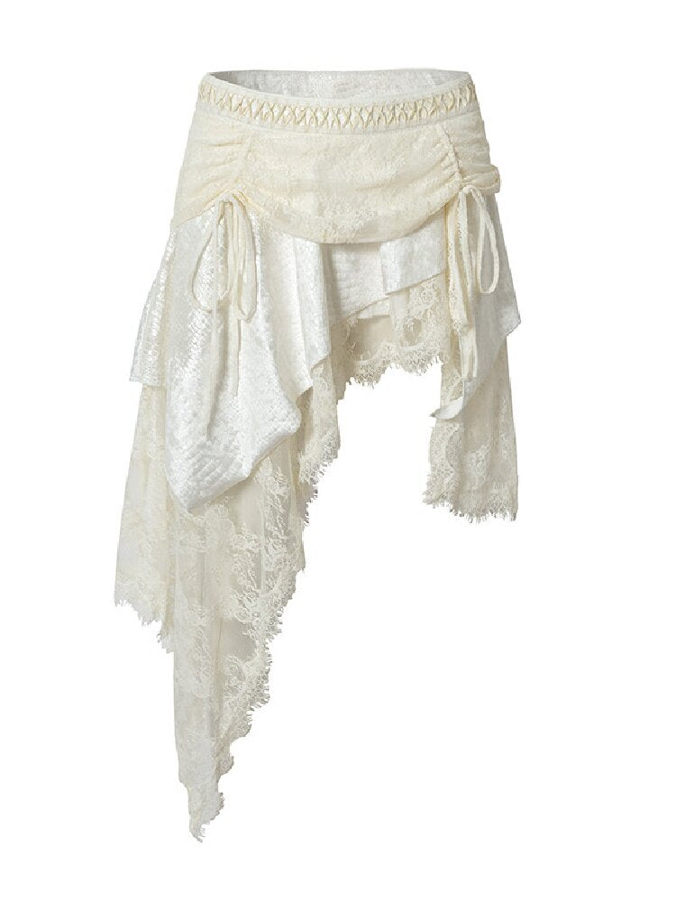 Baroque Velvet Lace A-Line Skirt【s0000016988】