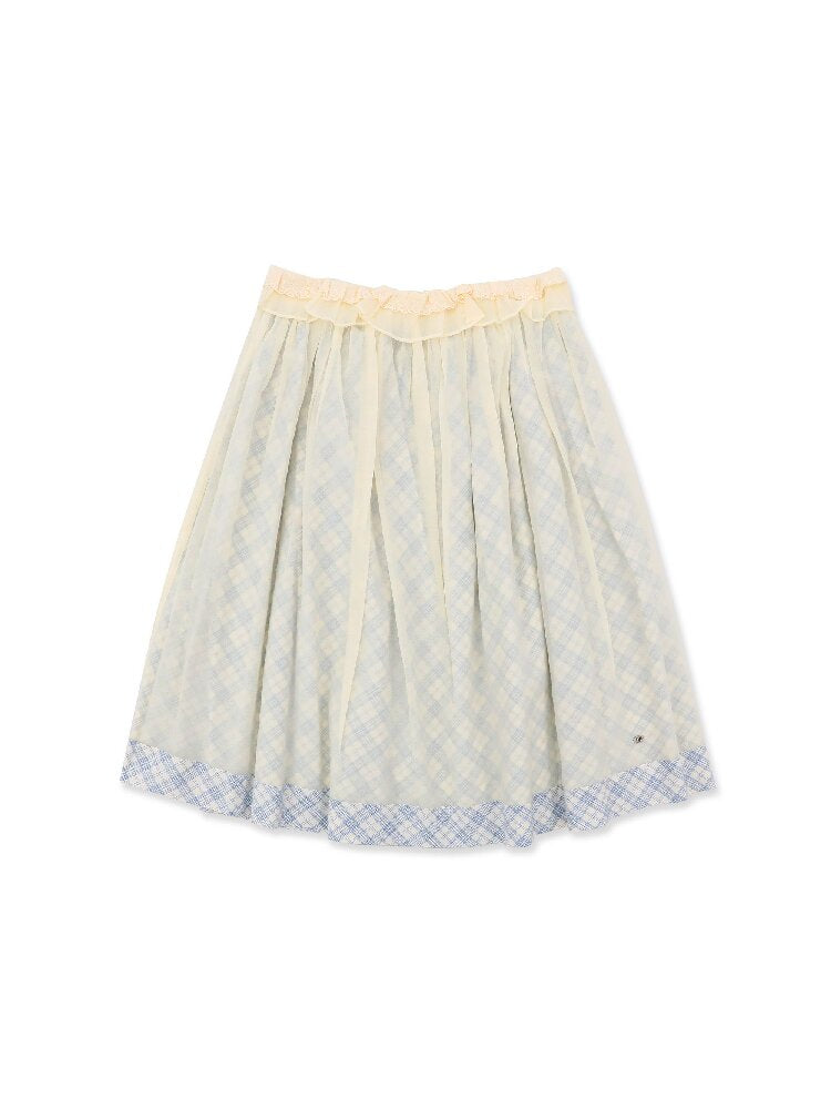 Thin Plaid Bow Spliced Skirt【s0000016087】