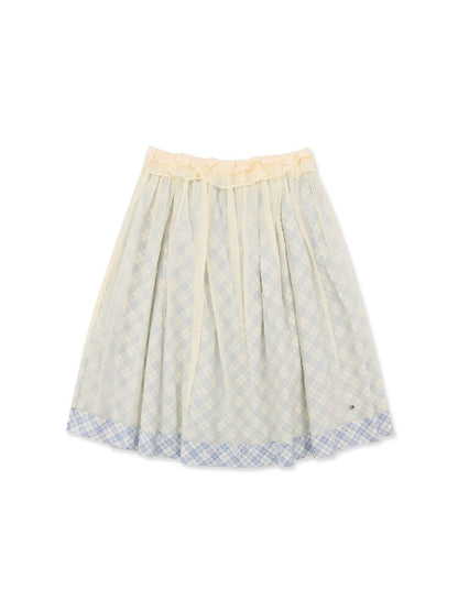 Thin Plaid Bow Spliced Skirt【s0000016087】