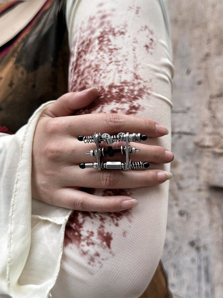 Handcore Punk Style Spring Ring【s0000018887】