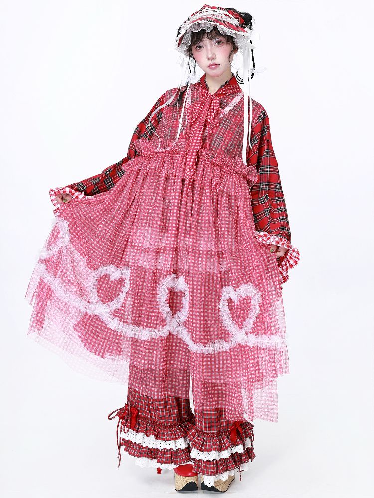 Retro Mesh Hooded Dress【s0000012194】