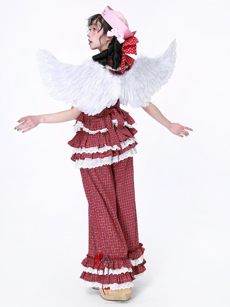 Retro Red Plaid Trousers【s0000012192】