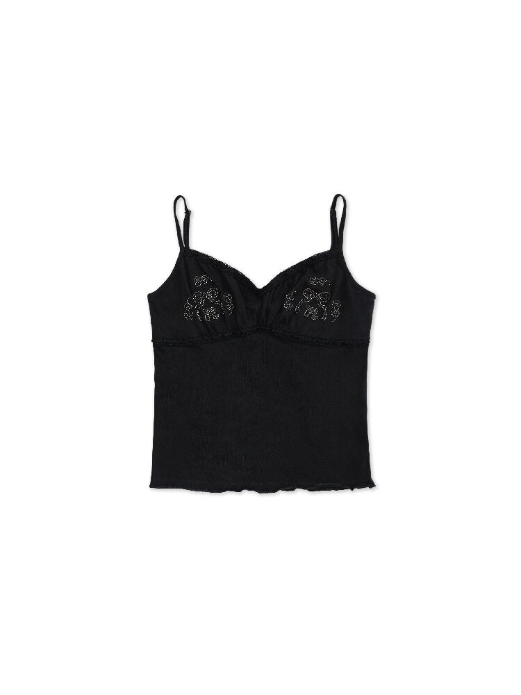 Lace Pearl Bead Embroidered Cami【s0000017907】