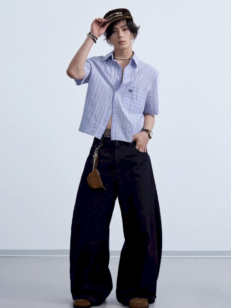 Striped Short Sleeve Shirt【s0000013198】