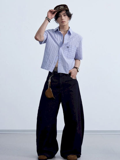 Striped Short Sleeve Shirt【s0000013198】