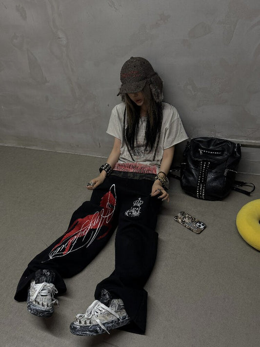 Camouflage Embroidered Street Sweatpants【s0000018258】