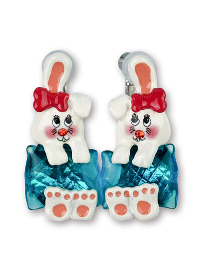 Transparent Pillow Bunny Earrings【s0000013922】
