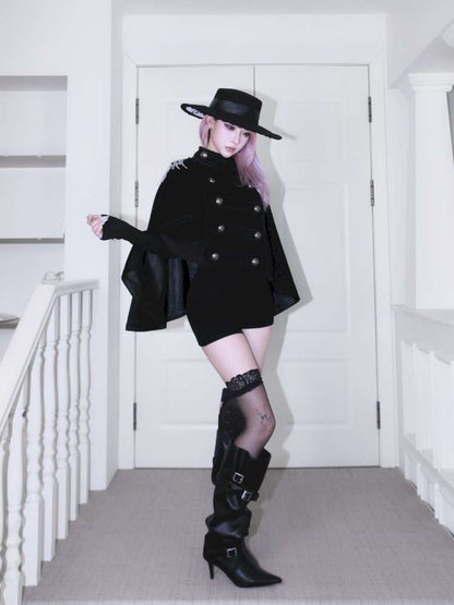 Detachable Fringed Buckle Cape【s0000015420】