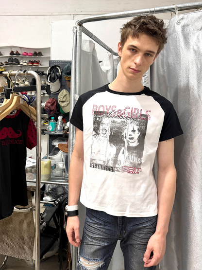 Record Slogan Patchwork T-Shirt【s0000018282】