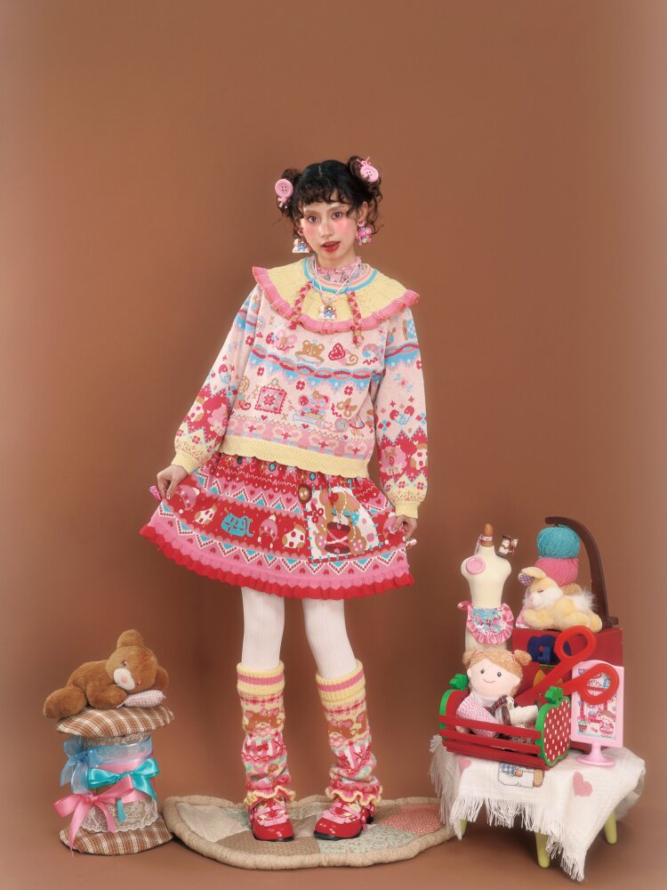 Gouache Contrast Knit Pullover【s0000015592】