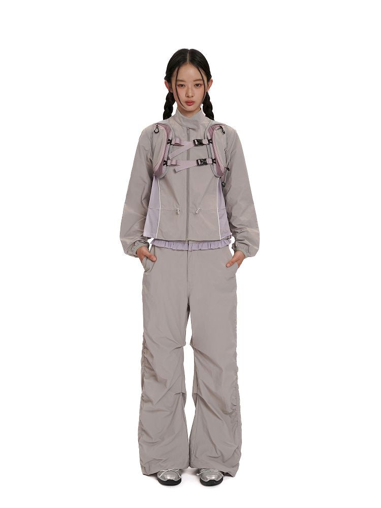 Natural Pleated Leisure Pants Sweat Suit【s0000012519】