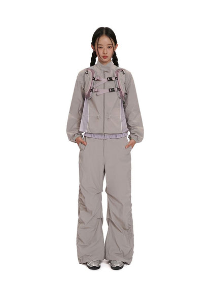Natural Pleated Leisure Pants Sweat Suit【s0000012519】